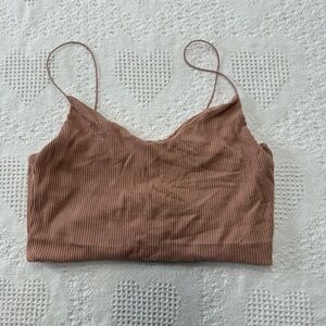 Weekday Ribbed Cami Crop Top (M)